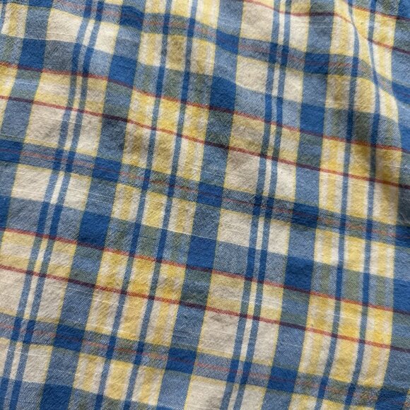 VTG Lucky Brand Genuine Western Snap Up Shirt Men's Size XXL SS Blue Plaid - Picture 8 of 14